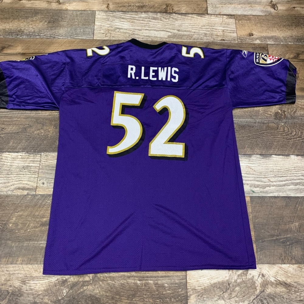 Reebok NFL Ravens On Field Jersey Ray Lewis #52 Men's  XXL